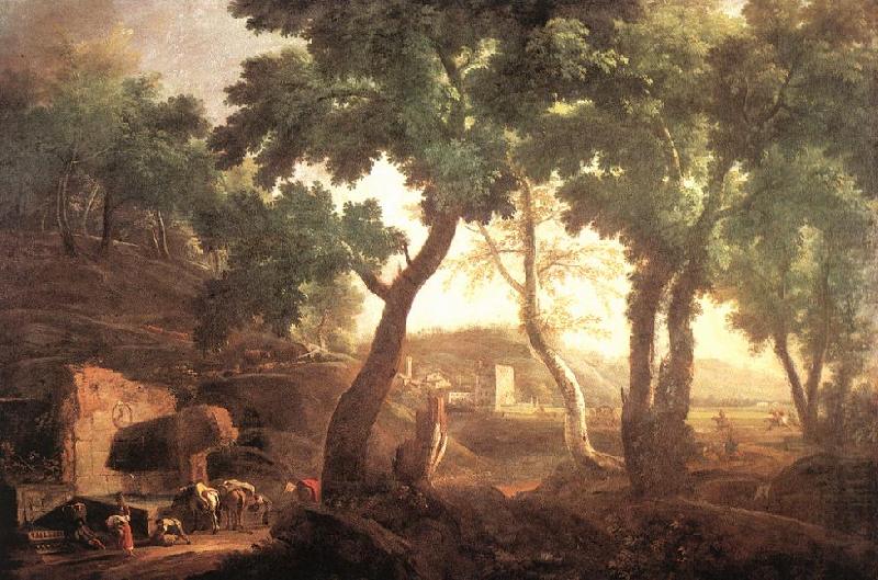 RICCI, Marco Landscape with Watering Horses china oil painting image